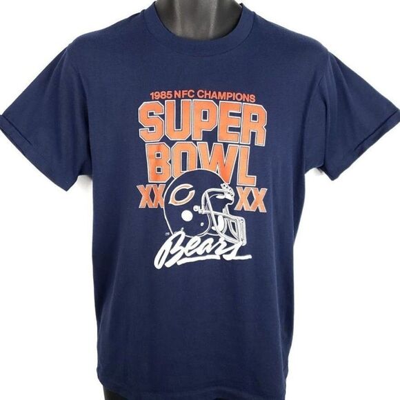 Super Bowl XX T Shirt Vintage 80s 1986 Chicago Bears Champions NFL Football - Picture 1 of 6